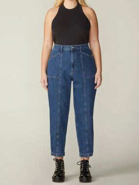 Warp + Weft Mid-Wash Peg-leg Jeans
